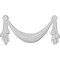 Ekena Millwork 17 1/4"W x 6 1/4"H x 1 1/8"P Classic Tassel Swag Onlay ONL17X06X01CL - alternate 1